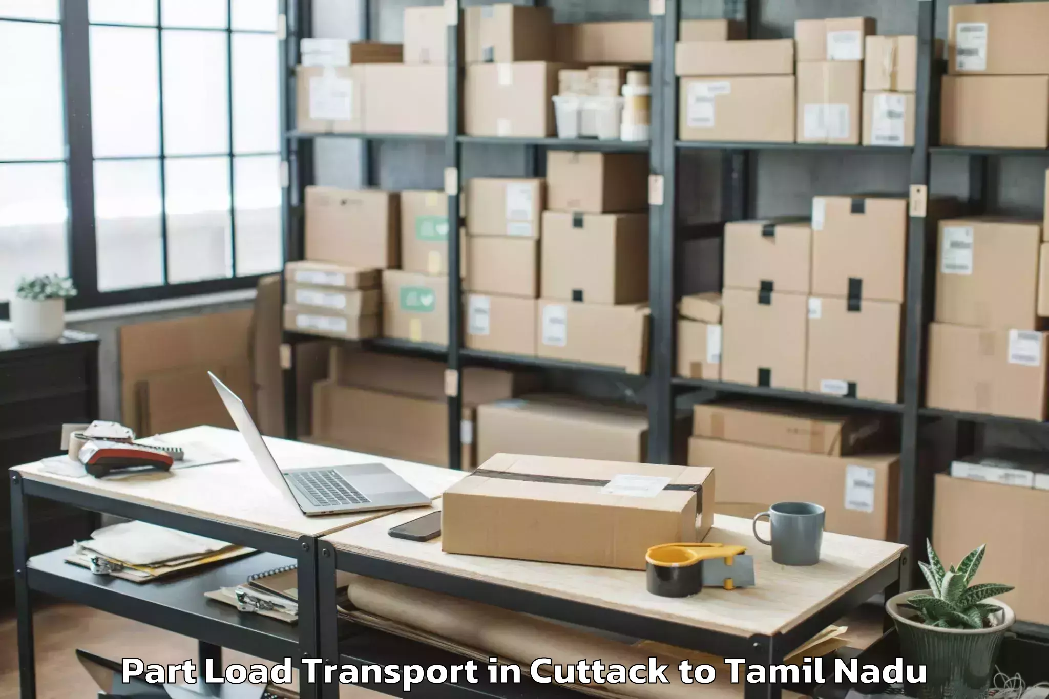 Affordable Cuttack to Manalurpettai Part Load Transport